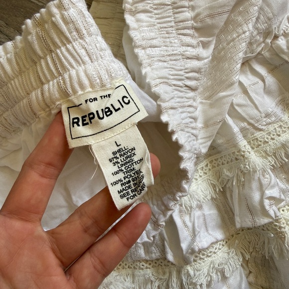 For The Republic Boho Ruffle Mini Skirt – Size L - Picture 9 of 11